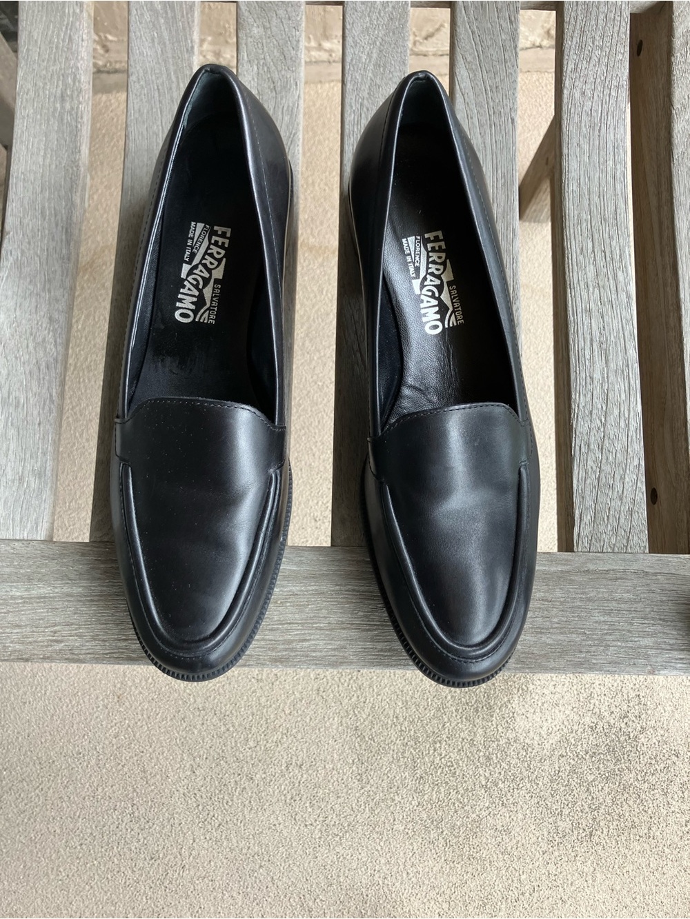 Salvatore Ferragamo women’s black loafers size 11